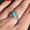 Bague Modèle Neyshabur en Argent Persan avec Turquoise de Neyshabur pour Femme