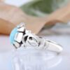 Bague en Argent Persan Faite Main pour Homme avec Turquoise de Neyshabur