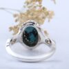 Bague en Argent Persan Faite Main avec Turquoise de Neyshabur