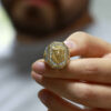 Bague Chevalière en Argent Sterling avec Visage de Lion Gravé pour Hommes