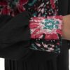 Manto persan court pour femmes avec design floral