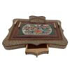 Porte-stylo en bois persan fait main pour bureau - Art Khatamkari Élégance, Design Floral