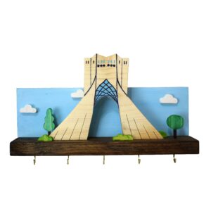 Porte-clés mural décoratif et fait main avec design de la Tour Azadi