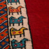 Tapis persan en laine noué à la main à Khorasan motifs animaliers
