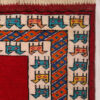 Tapis persan en laine noué à la main à Khorasan motifs animaliers