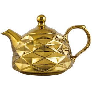 Théière en porcelaine avec design géométrique