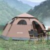 Tente de Camping Porodo pour 3-4 Personnes Imperméable pour Randonnée