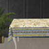 Nappe Imprimée à Bordures Florales Marron pour 6 Places