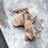Sandales Plates Slingback faites à la main avec Design Boho