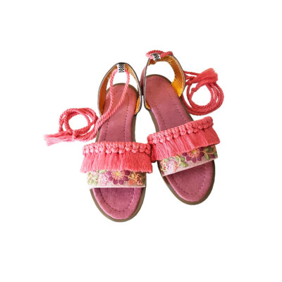 Sandales Plates Slingback avec Design Boho faites à la main