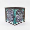 Porte-bougie en bois persan cube – Motif Eslimi