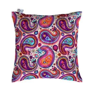 Housse de coussin en velours – Design Paisley imprimé (Set de 2)