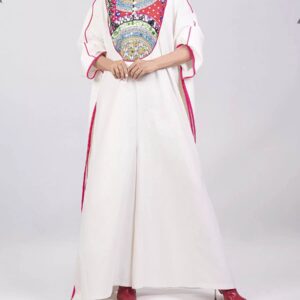 Abaya pour femmes avec design brodé, vêtement quotidien