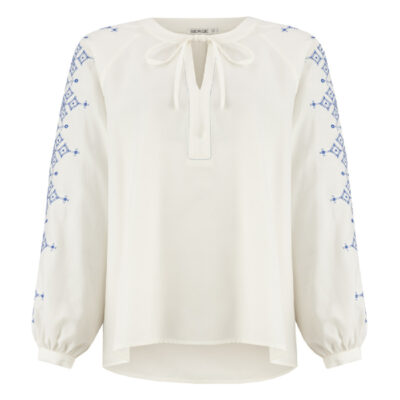 Blouse à manches longues pour femmes avec design géométrique