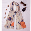 Châle pour Femme avec Motif Aquarelle en Soie