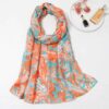 Châle pour Femme avec Motif Aquarelle en Coton