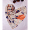 Châle pour Femme avec Motif Aquarelle en Soie