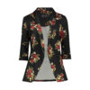 Ensemble costume jupe pour femmes deux pièces avec design floral