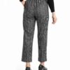Pantalons Plissés à Carreaux Droits Ajustés pour Femme avec Poche