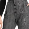 Pantalons Plissés à Carreaux Droits Ajustés pour Femme avec Poche