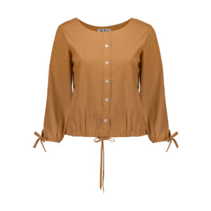 Blouse à manches trois-quarts pour femmes en Goldenrod
