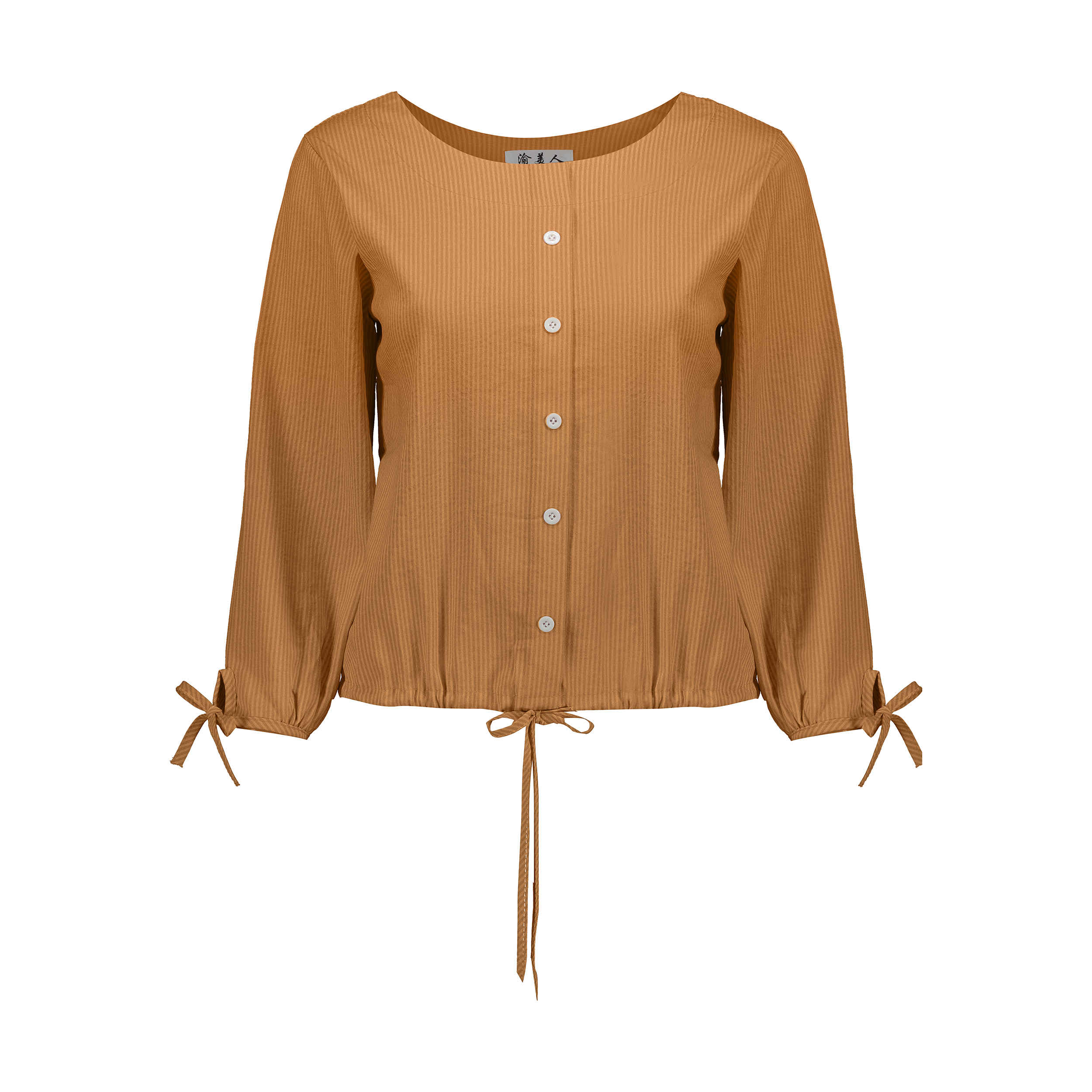 Blouse à manches trois-quarts pour femmes en Goldenrod