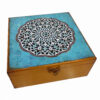 Boîte à Bonbons en Bois Faite à la Main avec Motif Mandala