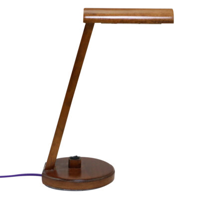 Lampe de bureau réglable en bois – Fabriquée à la main adaptée à la lecture