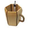 Porte-pinceaux de maquillage en bois Cup artistique fait main