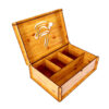 Boîte organisatrice en bois pour sachets de thé 4 compartiments Design tasse de thé