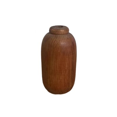 Vases décoratifs à tige unique en bois massif naturel faits main – Lot de 2.