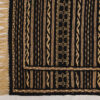 Tapis en laine Kilim persan runner tissé à la main en Khorasan rayé marron