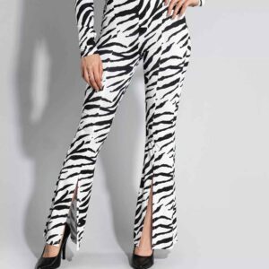 Pantalons Bootcut Imprimé Zèbre pour Femme