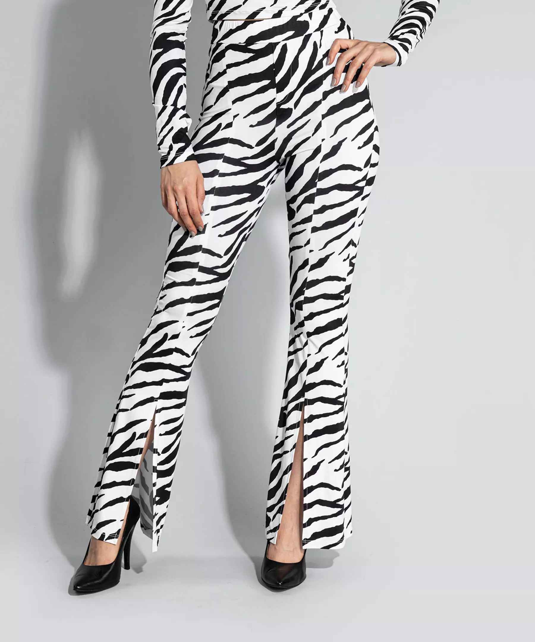 Pantalons Bootcut Imprimé Zèbre pour Femme