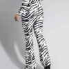 Pantalons Bootcut Imprimé Zèbre pour Femme