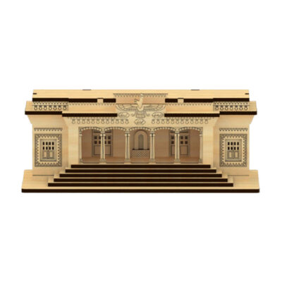 Puzzle en Bois 3D – Modèle du Temple du Feu Perse
