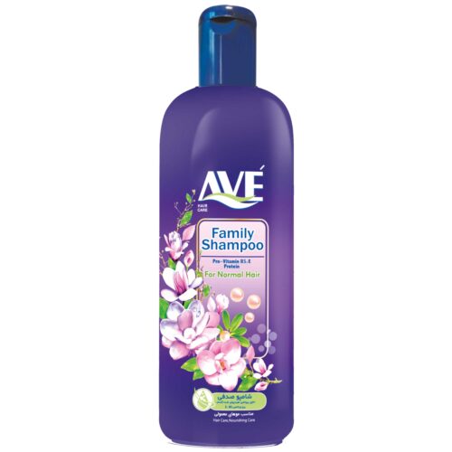 AVE Shampooing Familial pour Cheveux Normaux – Enrichi en Vitamine B5, Apporte Brillance & Douceur (Pack de 2)