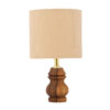 Lampe de table en bois d'accent avec abat-jour en tissu - Farbod