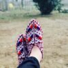 Pantoufles Crochet Azerbaïdjan pour Femmes Design Traditionnel Tissées à la Main
