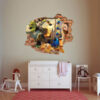Autocollant mural 3D pour bébé – Design ville de dessins animés