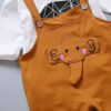 Ensemble T-shirt et Barboteuse Bébé avec Motif Éléphant