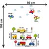 Autocollant mural en bois pour bébé – Design transport
