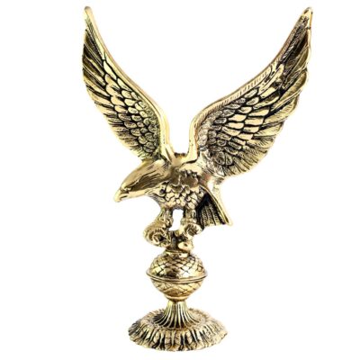 Figurine décorative d’aigle en laiton pour décoration intérieure et bureau – Art patriote d’oiseau