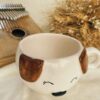 Mug à café en céramique fantaisie - Design Chien Blanc
