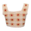Top court en crochet pour femmes avec design ethnique