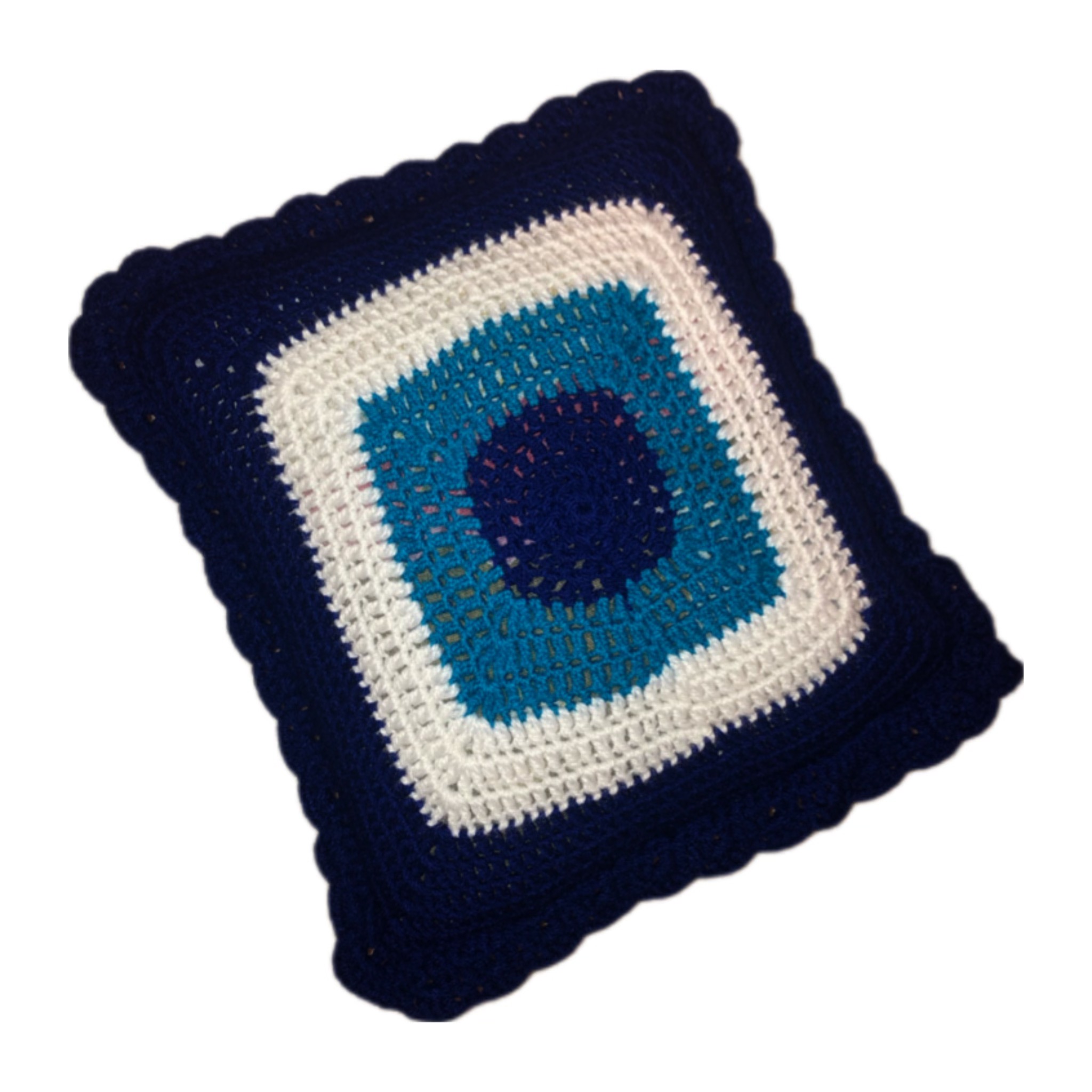 Ensemble de Coussins Crochets Faits Main - Design Œil du Mal (Ensemble de 2)