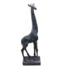 Figurine décorative de girafe grande sculpture - Art gracieux de faune