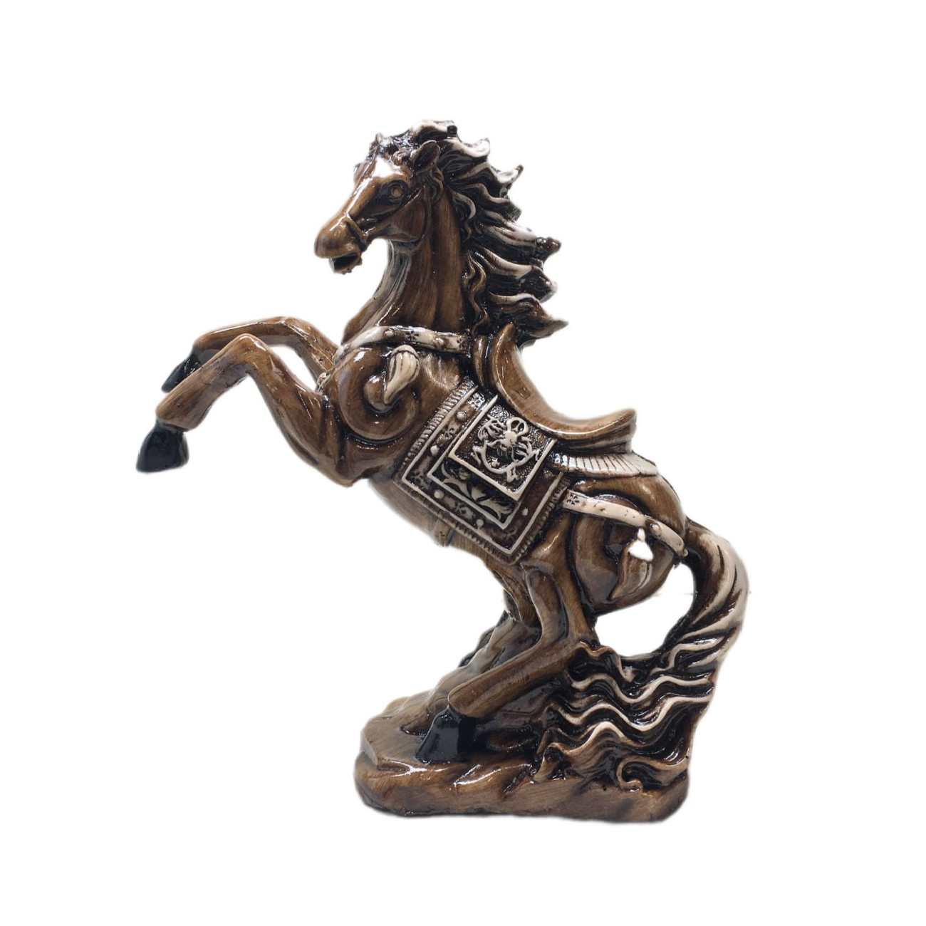Figurine décorative de cheval en céramique - Décoration artistique équine