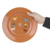 Decorative Ceramic Plate with Persian Gabbeh Design Orange