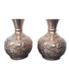 Vase décoratif en cuivre persan gravé fait main - Set de 2